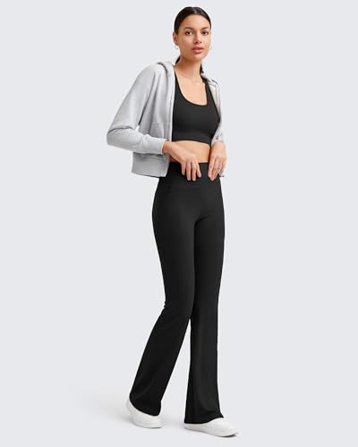 Image of G4Free BareFeel Yoga Pants Women High Waisted Flared Leggings with Pockets Soft Casual Flare Pants 29 inch /31 inch /33 inch