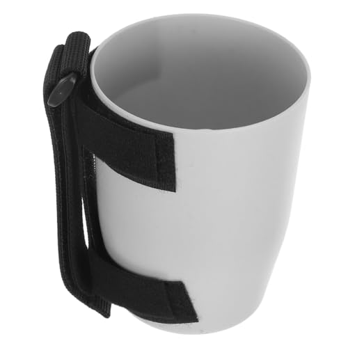 PACKOVE Disabled Drinking Aid Cup Eating Aid Utensil Hand Strap Cuff Disabled Eating Aid Tooth Brushing Aid Maternity Drinking Aid Elderly Hand Drinking Aid Plastic