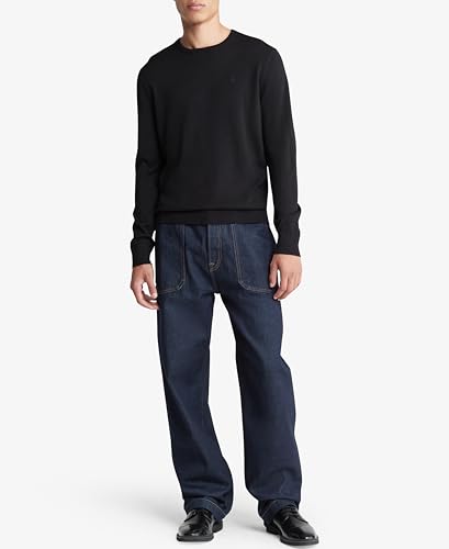 Calvin Klein 40QM313-002-L Men'S Extra Fine Merino Wool Sweater Black thumb #3