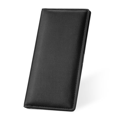 GAEKEAO Wallets for Women Ultra Slim Thin PU Leather RFID Blocking Credit Card Holder Bifold Long Ladies Wallet Billfold Clutch