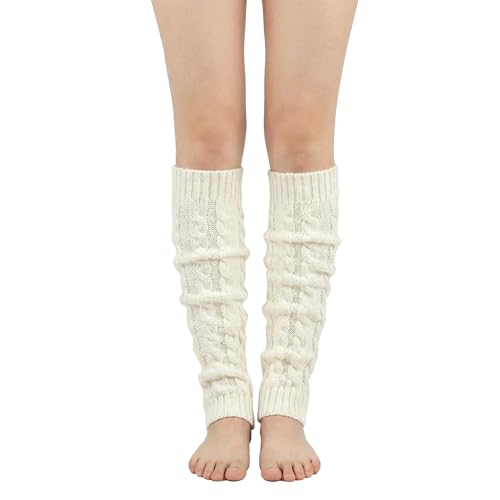 Image of erioctry 1Pair Women Knit Winter Thermal Warm Leg Warmers Crochet Knitted Long Socks Boot Cuffs Topper Knee Brace Pads Knee Warmers Clothing Accessories for Women Lady Girls Best Xmas Gift