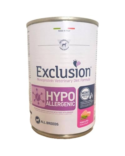 Hypoallergenic Exclusion con Maiale e Piselli (confezione da 6x400g) All Breeds