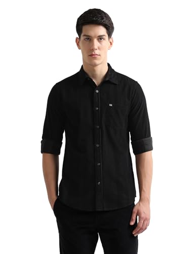 Image of Arrow Sport Men's Vertical Striped Chelsea Slim fit Shirt