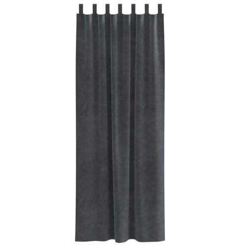 Rideaux occultants velours thermique isolant gris clair 225 - 4