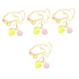 Ipetboom 8pcs Cat Cup Toys Interactive Spring Cat Toys for Indoor Play Crinkle with Bells for Pet for Relief Fun