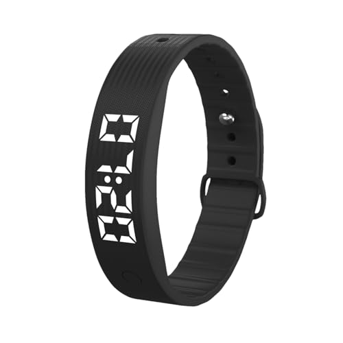 Yumneo Pulsera de alarma vibratoria, pulsera silenciosa con temporizador, reloj para dormir pesado, reloj con 8 alarmas, para niños, parejas, dormir, reuniones, siestas, cocina, entrenamiento, viajes