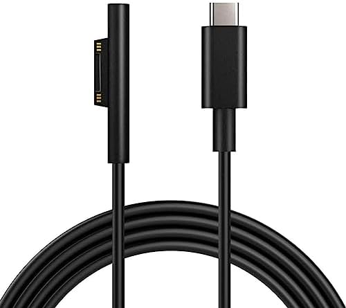 Surface Connect to USB-C Charging Cable 15V/3A Compatible for Microsoft Surface Pro 3/4/5/6/7, Surface Laptop 3/2/1,Surface Go, Surface Book1/2/3 1.8M(1.8M 6ft)