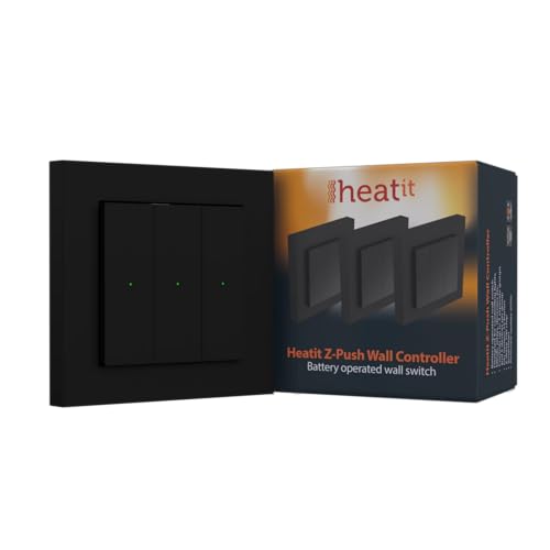 Télécommande Murale Noire sans Fil Z-Wave 700 modulable - HeatIt