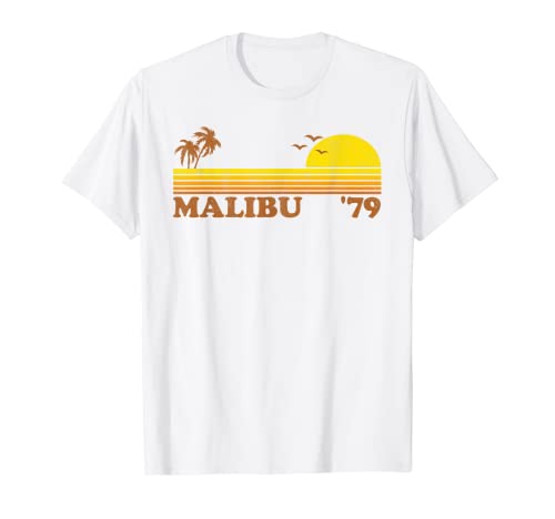 Vintage Malibu California Retro Beach Surfing 70's Surf Cadeau T-Shirt