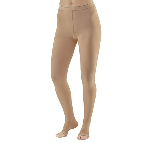 Ames Walker Aw Style 307 Medical 30-40Mmhg Extra Firm Compression Open Toe Pantyhose Beige Large #TOP30