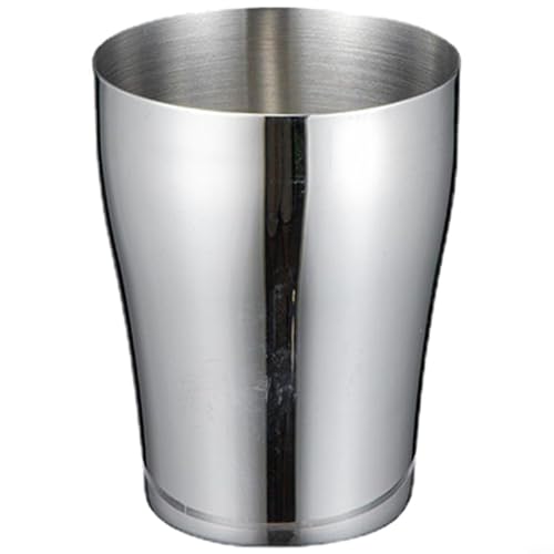 Hoppipola Bicchiere per collutorio in acciaio inox, colore argento, 10,6 cm, per riporre spazzolini, design senza punte, per cucina e bagno (adulto 500 ml)