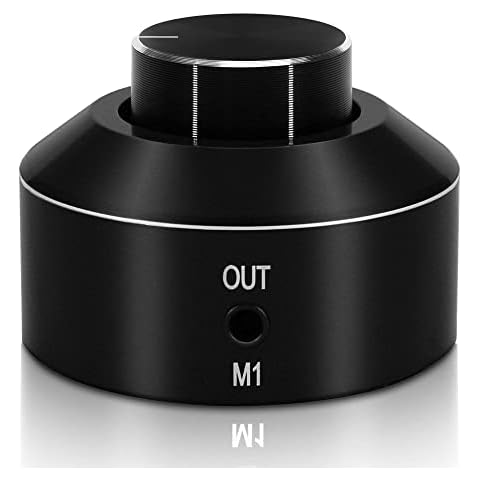 KGUSS Mini Active Volume Control Knob Volume Controller 3.5mm Audio Adjuster PC Speaker Amplifier Switcher,Volume Control Knob Speaker Audio Adjuster for Win10/8/7/Vista/XP/Mac KL Cover