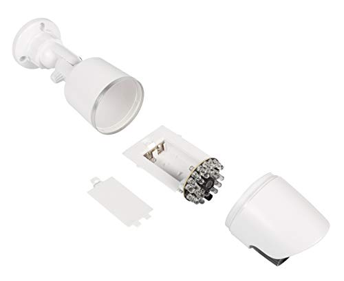 Preisvergleich Produktbild König sas-dummy120 W weiß Kugel Sicherheitskamera-Attrappe Überwachungskamera-fiktiven (Kugel, Außen, weiß, IP44, Wand- / Deckenmontage, AA)