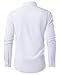 Lusead Long Sleeve Dress Shirt for Men Wrinkle Free Stretch Lightweight Fitted Casual Prom Wedding Button Down Shirt White