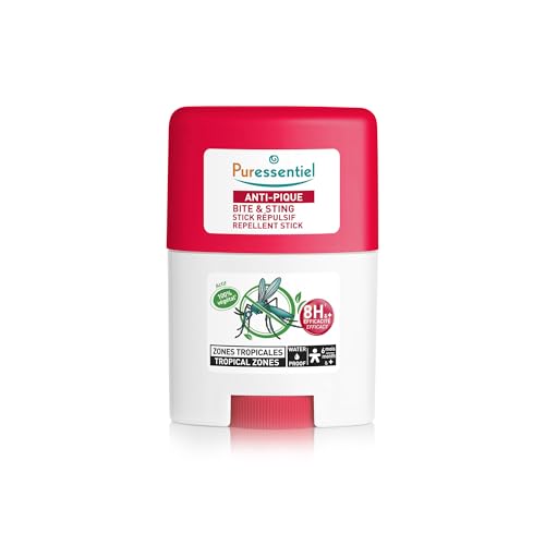 Puressentiel – Stick répulsif Waterproof Anti-moustiques – Zones tropicales – Corps et visage (joues/front) – Actif 100 pourcent d’origine naturelle – Efficacité 8h et - - 20 ml