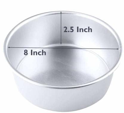 BAKERS 4U Aluminium Cake Mould (8 inches Dia ; 2.5 inches Height) 1
