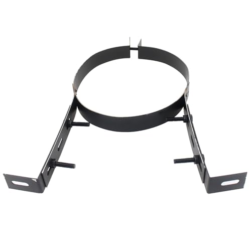Support mural de cheminée avec collier de serrage ajustable pour poêle à bois
