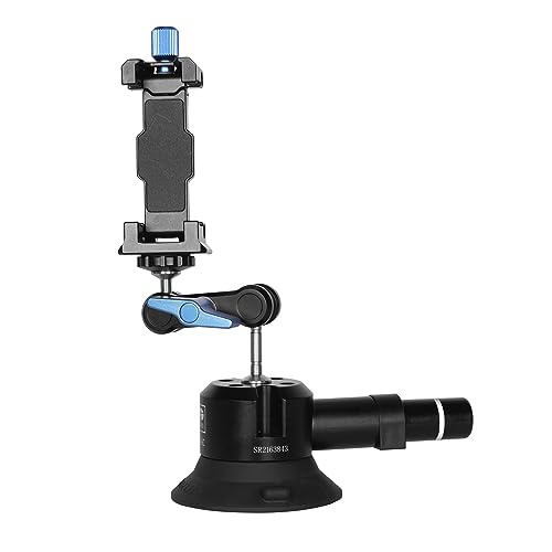Ventouse à pompe à air avec support de téléphone et bras magique 360° pour GoPro et DJI