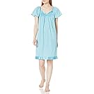 Exquisite Form Women's Coloratura Flutter Sleeve Short Gown, Ocean Haze, Large