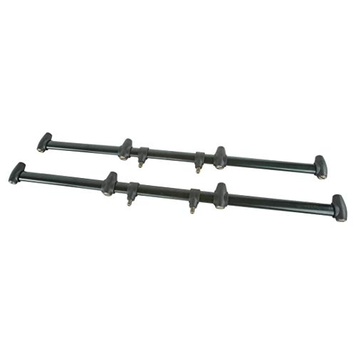 Fox Buzzer Bars per fino a 4 canne per i seguenti pod: Fox Ranger Pod, Fox Eclipse Pod, Fox Sky Pod, Fox Horizon Pod, Fox Stalker Pod e Fox A-Pod. Adatto anche per bacchette da panchina. Le Buzzer Bar si adattano anche al Fox Ranger Pod MK2 – C'è solo una leggera deviazione di colore rispetto al pod. Contenuto della confezione: 2 Buzzer Bars da 57 cm e 1 da 52 cm