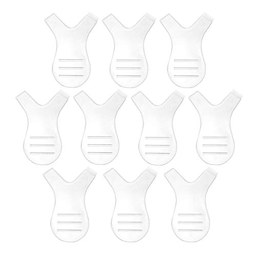 Qiuyan 10pcs Y Shape Eyelash Brush Perming Curler Eyelash Lift Brush Comb for Eye Lash Extension Makeup Tool (Transparent Plastic)