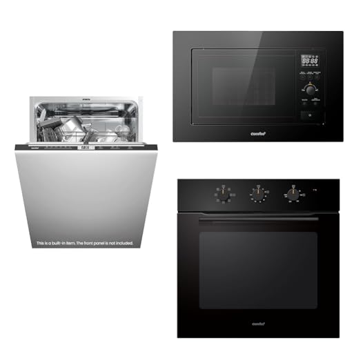 COMFEE' Built-in Dishwasher & Grill Microwave & Electric Oven Buddle - 14PC Built-in Dishwasher +20L Digital Grill Built in Microwave + 60cm Built-in Electric Oven, 60 Litre, 8 Function with Air Fry