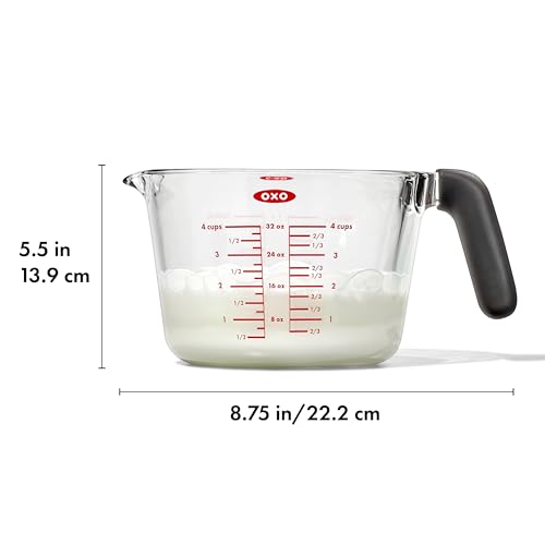 Tasse à mesurer en verre OXO de qualité supérieure pour préparations