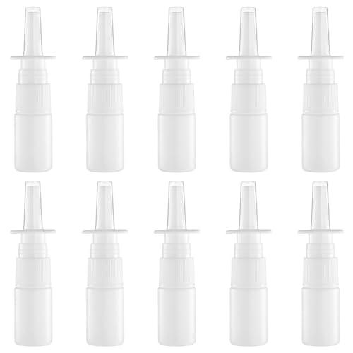 Tanning Nasal Spray,Nasal Spray Bottle,Nasal Tanning Spray,Fine Mist Sprayers Direct Bottle Sprayer,10ml Empty White for Effective Nose Cleaning