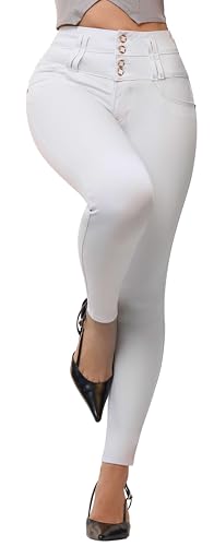 Fiorella Shapewear Pantalones Colombianos Levanta Cola | Butt Lifting Colombian Jeans for Women | High Waisted Push Up 538W2