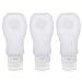 Travel Inspira Silicone Toiletry Travel Bottles Carry on Containers Set BPA Free for Cosmetics 3 oz / 89 ml (3 Pack)