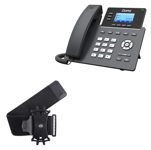 BoxWave Holster Compatible with Ooma 2603 IP Phone - ActiveStretch Sport Armband, Adjustable Armband for Workout and Running - Jet Black