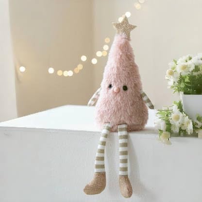 1 bonito adorno de árbol de Navidad, color rosa, verde, decoración navideña para el hogar, sala de estar, ventanas, perfecto para Navidad, Año Nuevo, invierno, fiestas de portón trasero, Halloween