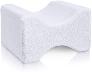 Ossian Contour Leg Pillow  Deluxe Orthopaedic Memory Foam Natural Pressure Relief Knee Cushion with Removeable Washable Hypoallergenic Soft Velour Cover for Side Sleepers Back Neck Hip Sciatica Pain