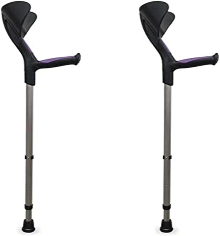 Queraltó | 2 Advance Crutches Pack | Anatomic Rubber Handle | Purple