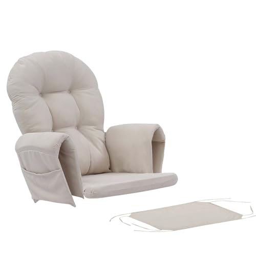 Cojines para mecedora ergonómicos y mullidos con bolsillos laterales 2
