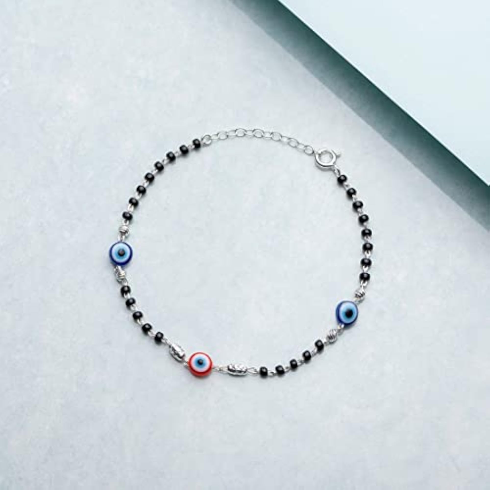 925 Silver Evil Eye Adjustable Bracelet