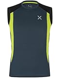  MONTURA Outdoor Fast - Camiseta de tirantes para hombre, MCGN51X 8647, color azul, ceniza, verde lima sin mangas, ideal para actividades al aire libre, senderismo, escalada, turquesa, M