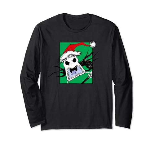T-shirt Nightmare Before Christmas Jack Clause à manches longues en coton noir