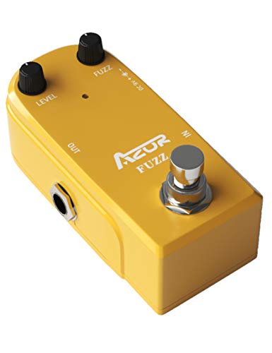 AZOR Vintage Fuzz Guitar Pedal True Bypass Mini Effect Pedal for Electric Guitar Classic Analog Fuzz Tone Compact & Durable Design Stage & Studio Use