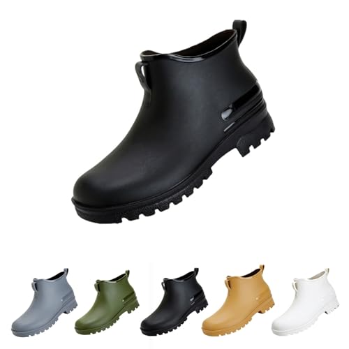 Yekdmxop Stivali Donna Impermeabili Pioggia Scarpe Rain Boots Pvc Per Esterni Giardinaggio Chelsea
