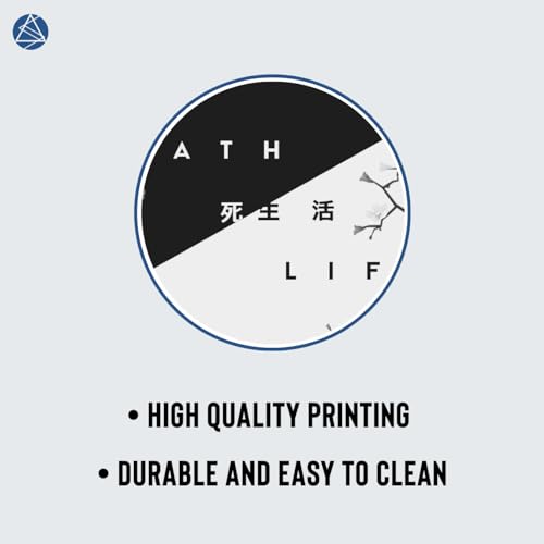 Image of SoulAbiti Minimalist Cycle of Life Art Mouse Pad - 23.6 x 11 Inches Desk Pad - Gaming and Workstation Mat for Illustration Artwork Fans - Non-Slip Rubber Base - Smooth Surface for Precise Control