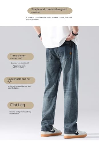 Jeans Pants Trousers Denim Vintage Distressed Youth Street Ruff Handsome Dressing Style High-end Casual Men2