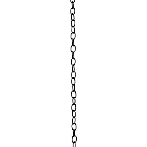 Image of RCH Hardware CH-S56-11S-BLK Steel Chandelier Chain 9 Gauge, Black (1 Foot)