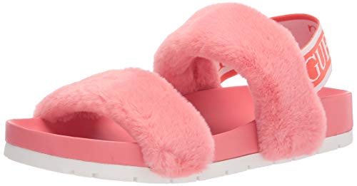 Guess Fabin Slipper voor dames, Koraal Rood Koraal Rood Wit, 35 EU