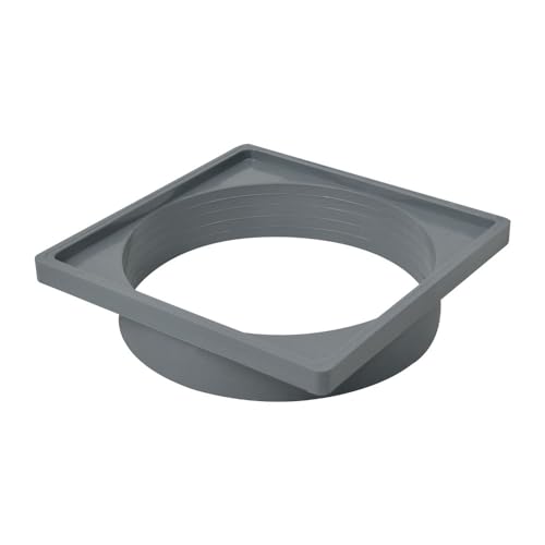 Porta Grelha Pvc 150mm Cinza Quadrado Amanco