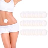 Tinoaly 30 Stück Rizinusöl-Pads für Den Bauchnabel, Auslaufsicher Selbstklebend Einweg-Pads mit Hochsaugfähigem Bio-Rizinusöl Wickelpflaster für Den Bauchnabel