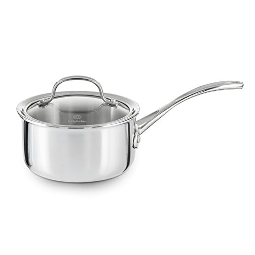 Calphalon Tri-Ply Stainless Steel 1-1/2-Quart Sauce Pan with Cover