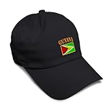 Speedy Pros Soft Baseball Cap Guyana Flag Embroidery Flags World Cup Soccer Twill Cotton Embroidered Dad Hats for Men & Women Black Design Only