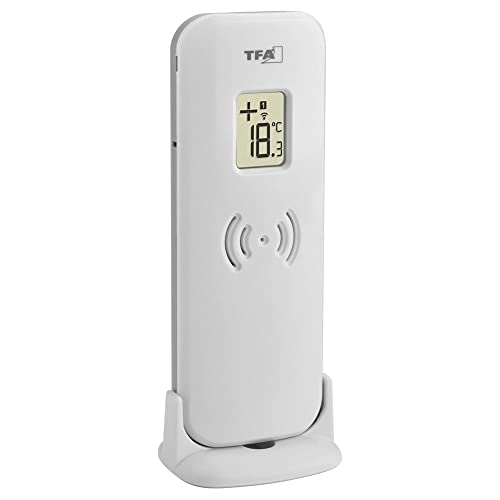 TFA Dostmann Temperatursender, 30.3250.02, Zusatzsender für 30.3030.01 | 30.3063.01 | 30.3064 | 30.3068.01 | 30.3069.01 | 30.3071|, mit Display, weiß