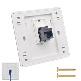 86x86mm Ethernet RJ45 Socket LAN Cable, Ethernet Wall Socket, CAT6 ...